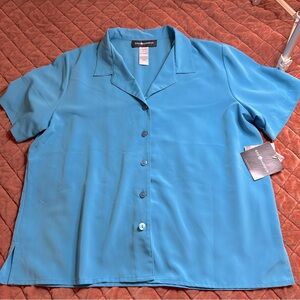 NWT Sag Harbor Blue Button-Down Shirt
